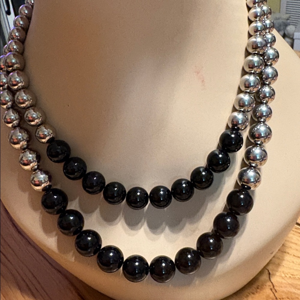 Woman's Cookie Lee double strand beaded necklace